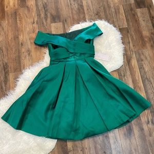 A-Line Wrap Flared Party Dress